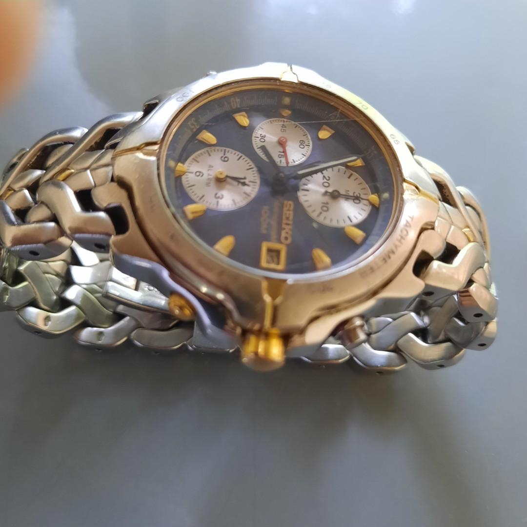 For parts or repair Defective Seiko chronograph 7T32 vintage not citizen  orient timex, Men's Fashion, Watches & Accessories, Watches on Carousell