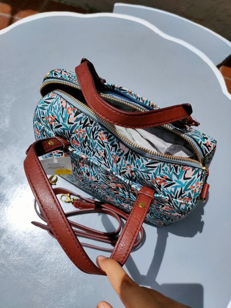 Fossil rachel new arrivals tote blue floral