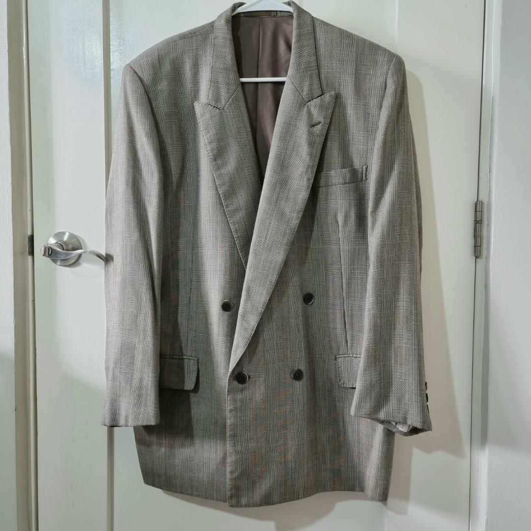 Double Breasted Ginza Yamagataya Blazer (Light Brown), Women's