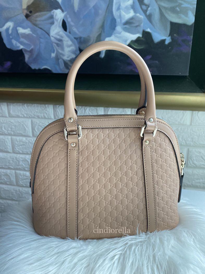 Gucci Microguccissima Nude Leather Mini Dome Hand Shoulder Bag