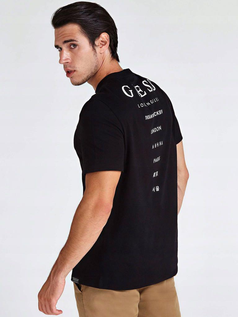 Guess Limited Edition Countries Back Logo T Shirt Oversized Tee
