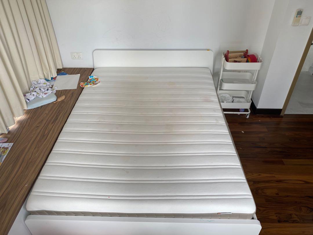 IKEA bed and mattress, Furniture & Home Living, Furniture, Bed Frames