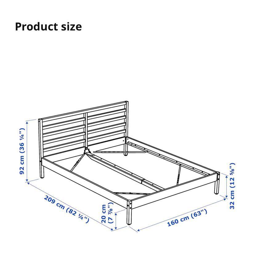 IKEA Tarva Queen Size Bed Furniture Home Living Furniture Bed