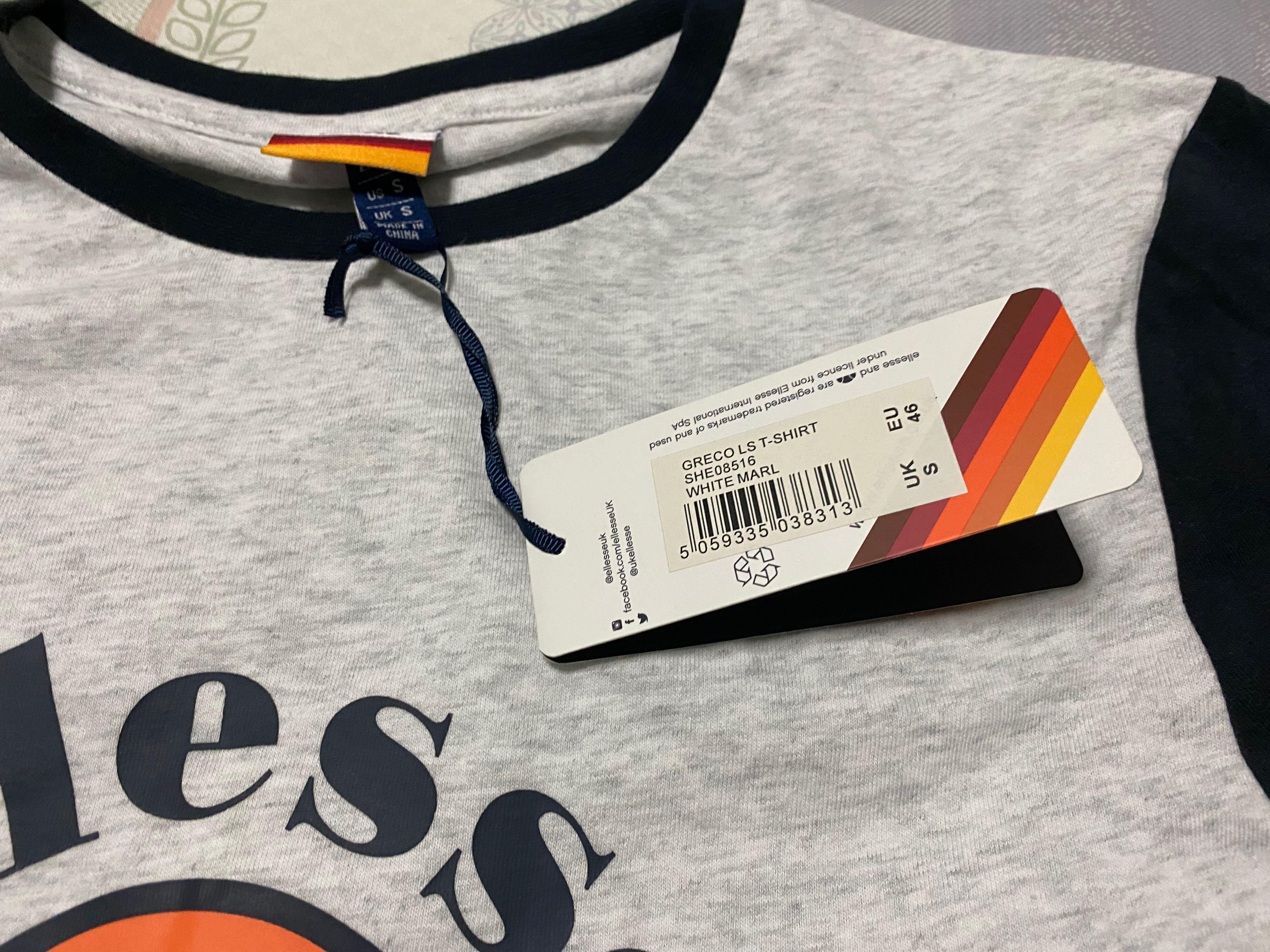 Italy sports brand Ellesse Greco LS Tshirt Men s Fashion Tops
