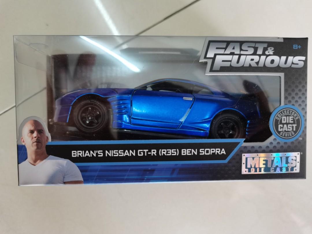 Jade 1/32 Fast & Furious Brian'S Nissan Gt-R (R35) Ben Sopra Diecast Car,  Hobbies & Toys, Toys & Games On Carousell