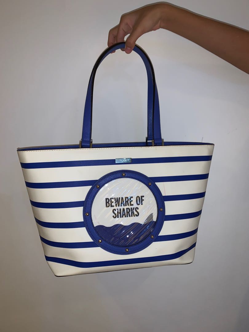 Kate Spade 'beware of sharks ' Jules Tote bag, Women's Fashion, Bags &  Wallets, Beach Bags on Carousell