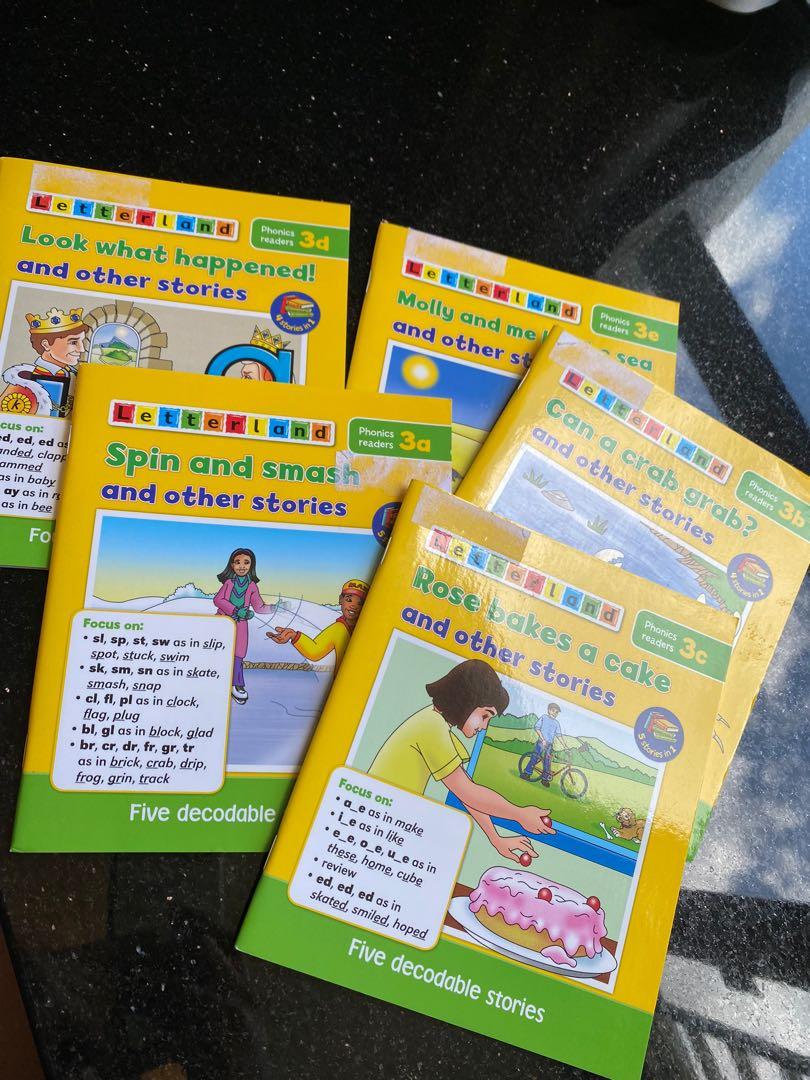 正版letterland Phonics Readers 3a 3b 3c 3d 3e 正常使用痕跡幼稚園教材 興趣及遊戲 書本 文具 小朋友書 Carousell