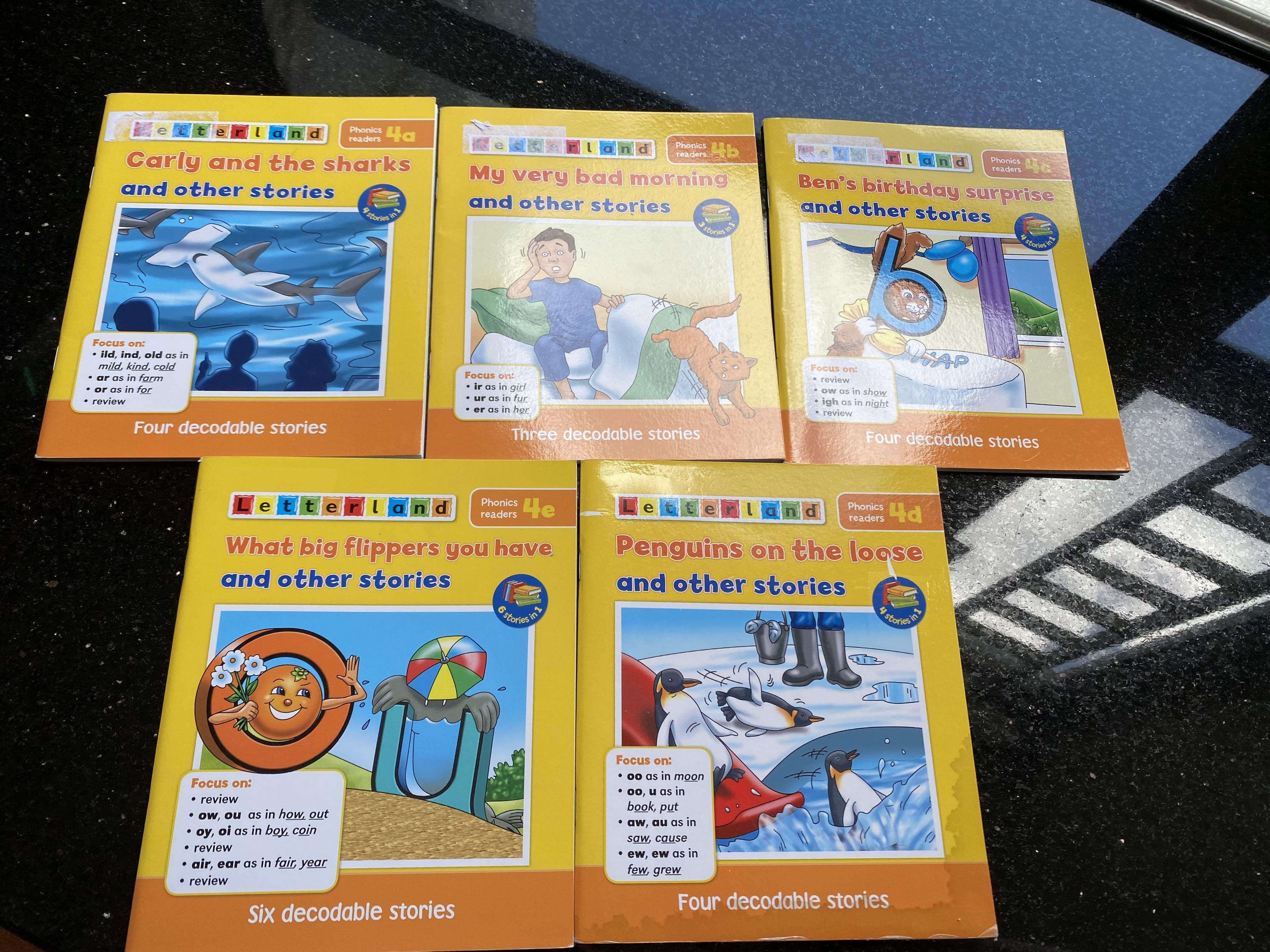正版letterland Phonics Readers 4a 4b 4c 4d 4e 正常使用痕跡幼稚園教材 教科書 Carousell