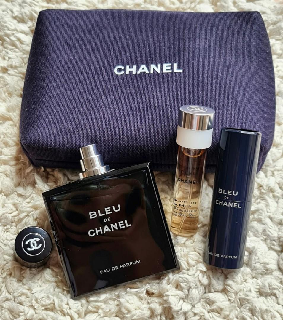 Chanel Bleu De Chanel Eau De Toilette Travel Spray  Two Refills 3x20ml   Amazoncouk Beauty