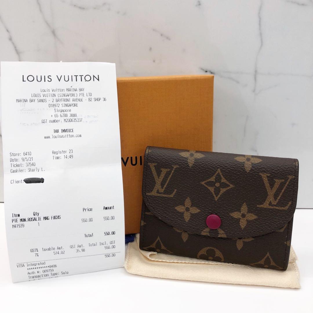  Louis Vuitton LOUIS VUITTON Coin Case Women's Coin Purse  Wallet Portmonet Rosali Monogram Fuchsia M41939 Spring Wallet, fushsia :  Clothing, Shoes & Jewelry