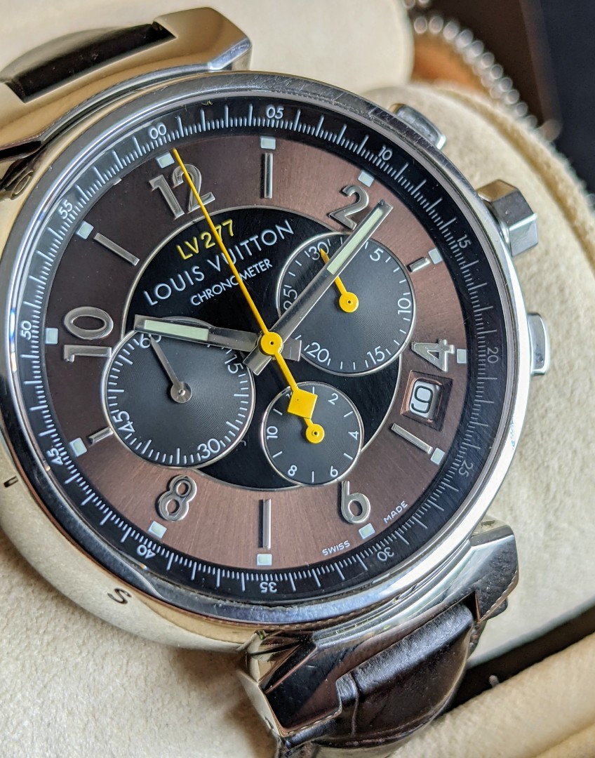 Louis Vuitton Tambour Diving II Chronograph Automatic 18K Black Gold  Divers Watch
