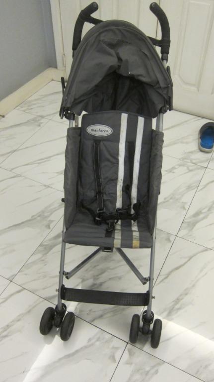 Maclaren stroller - Triumph model (Category: Strollers) located in Mandaluyong City. Submitted by sinjin22 (Listing ID 1100342756, Image 1). Description: Selling my maclaren stroller - Triumph model. Works perfectly, but has a small rip in the fabric. Price is P2,000. Pick up from my condo in Ortigas Pasig or I can send to you via Grab. .