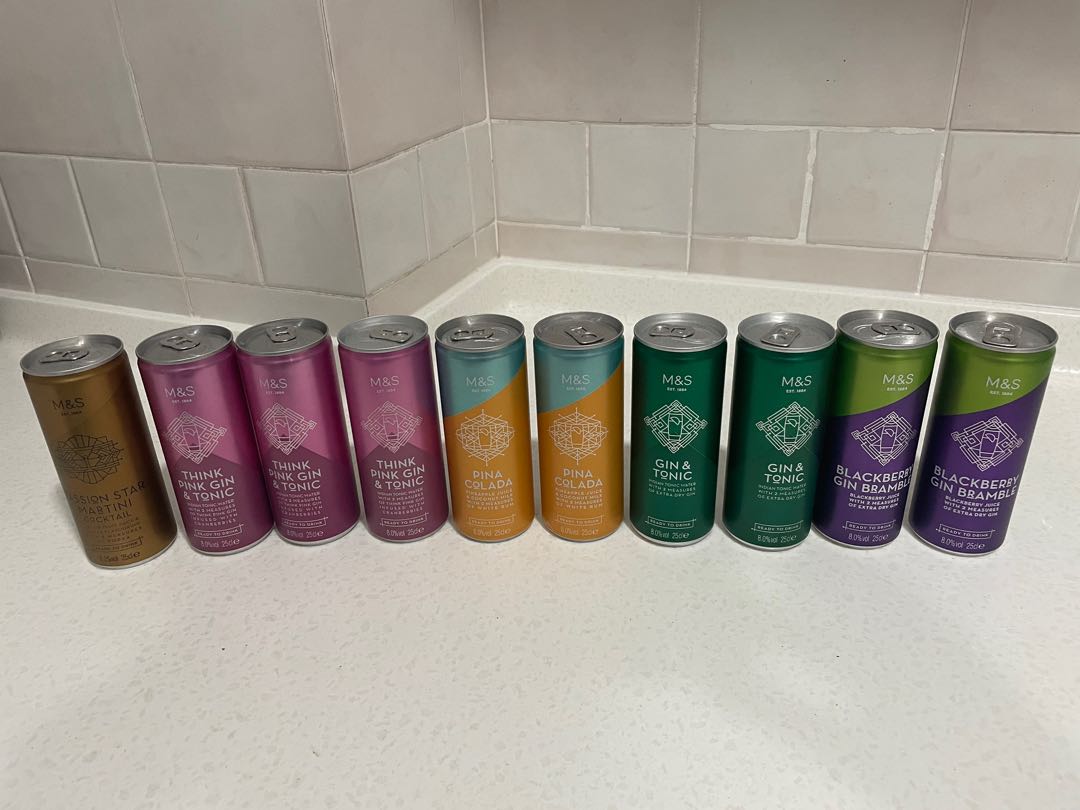 M&S Canned Alcoholic Drinks, Food & Drinks, Alcoholic Beverages on