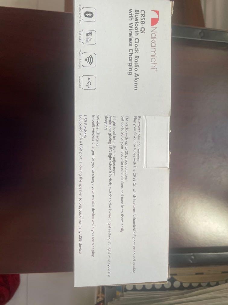 Nakamichi CRS8Qi Bluetooth Clock Radio Alarm*gift*, Audio, Soundbars, Speakers & Amplifiers on