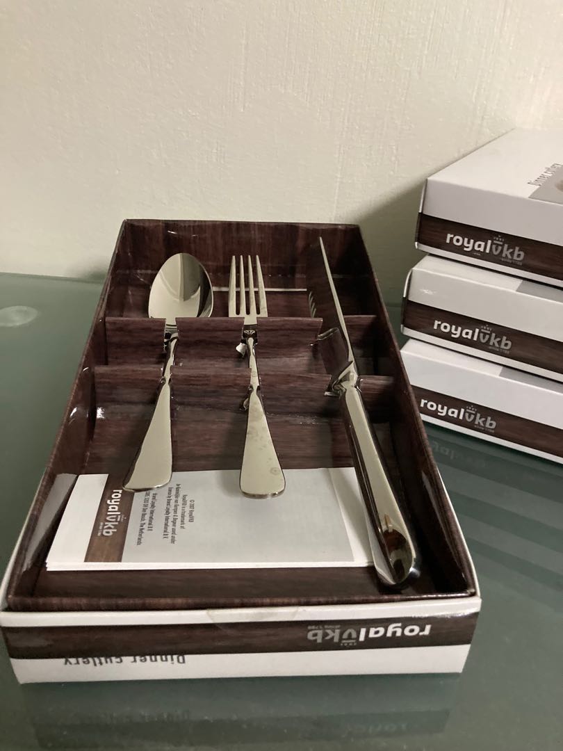 New Royal vkb Dinner Cutlery 4 Sets, Furniture & Home Living ...