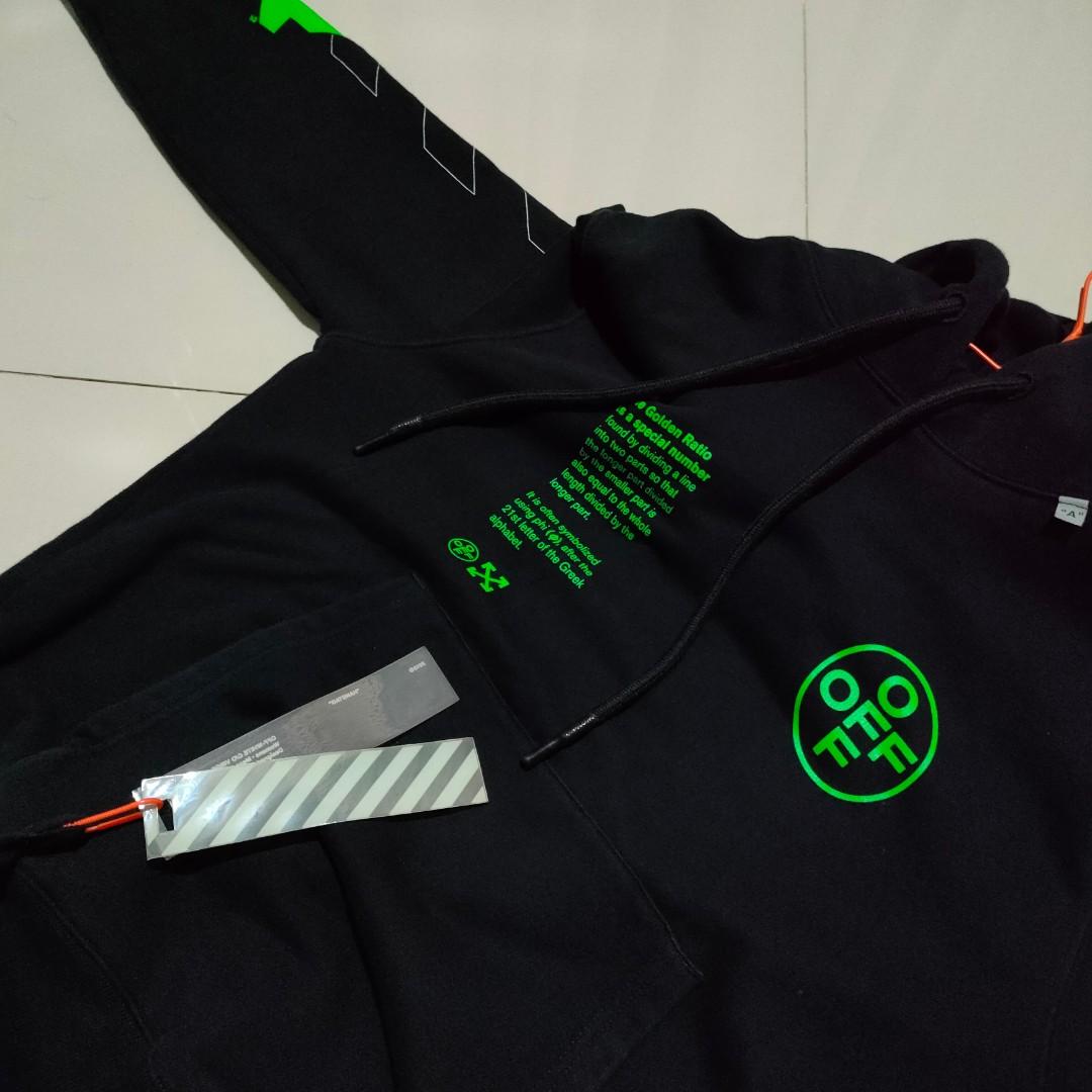 Off White Hoodie Golden Ratio Black 