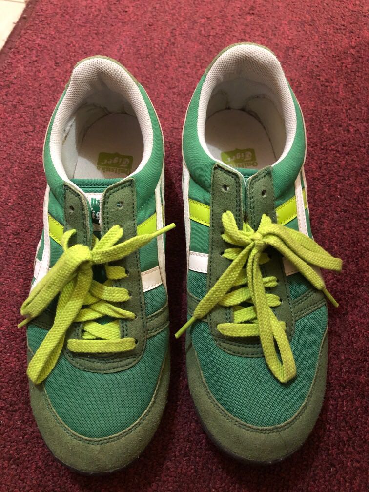 Onitsuka green, Women's Fashion, Footwear, Sneakers on Carousell