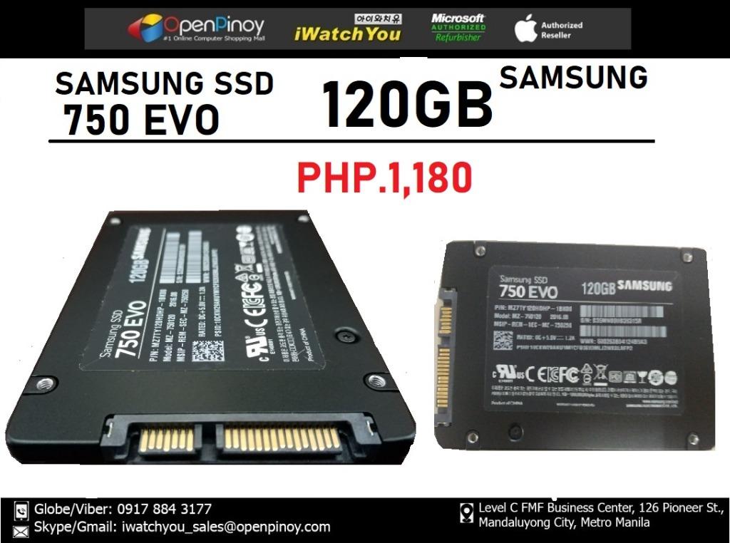 Samsung 750 evo 120gb outlet