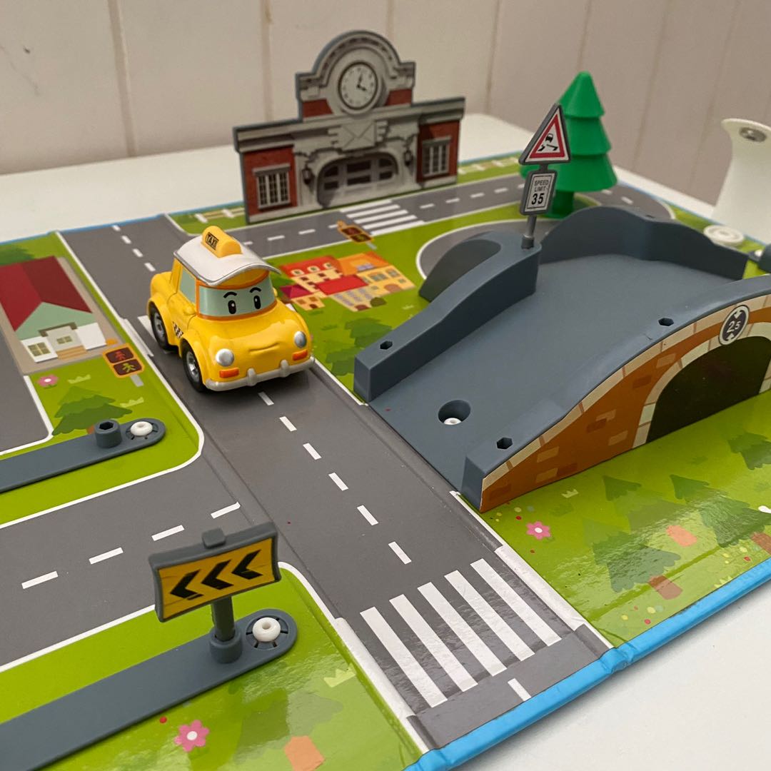 Robocar Poli brooms town map energy station, Hobbies & Toys, Toys ...