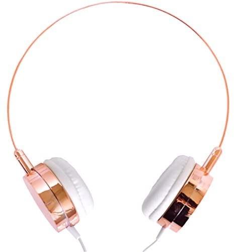 Rose gold headphones with microphone shop
