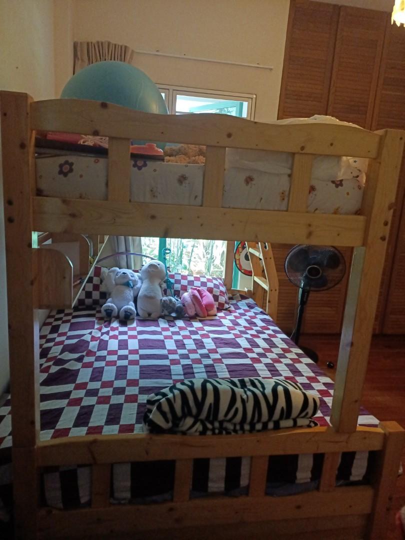 Solid wood Bunk bed, Furniture & Home Living, Furniture, Bed Frames