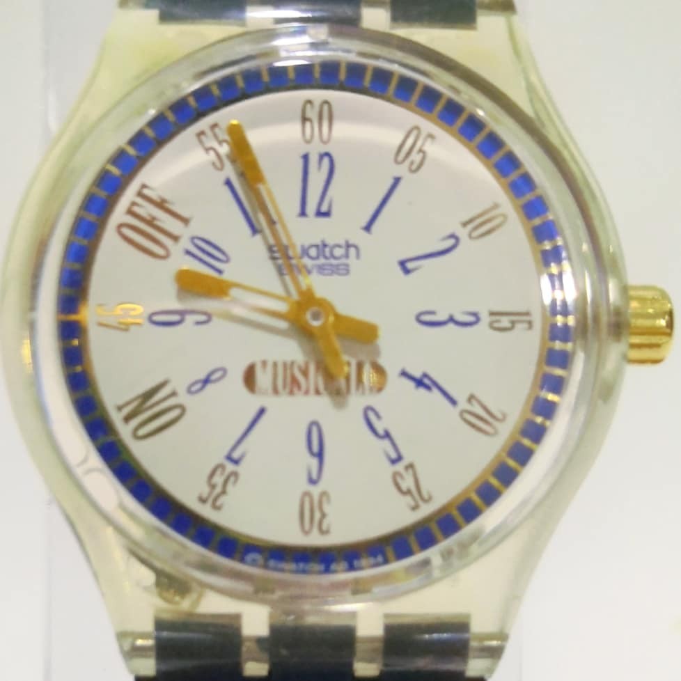 Swatch 1994 Musicall Swiss Watch Slk 105 Spinning Hands Men s