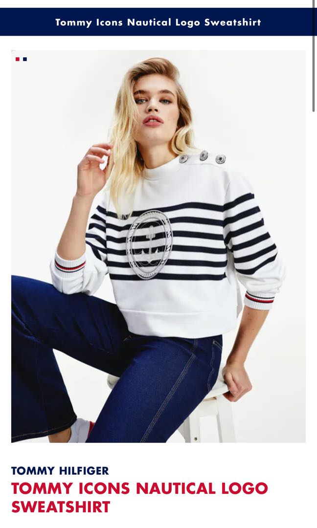 Tommy icons nautical online logo sweatshirt