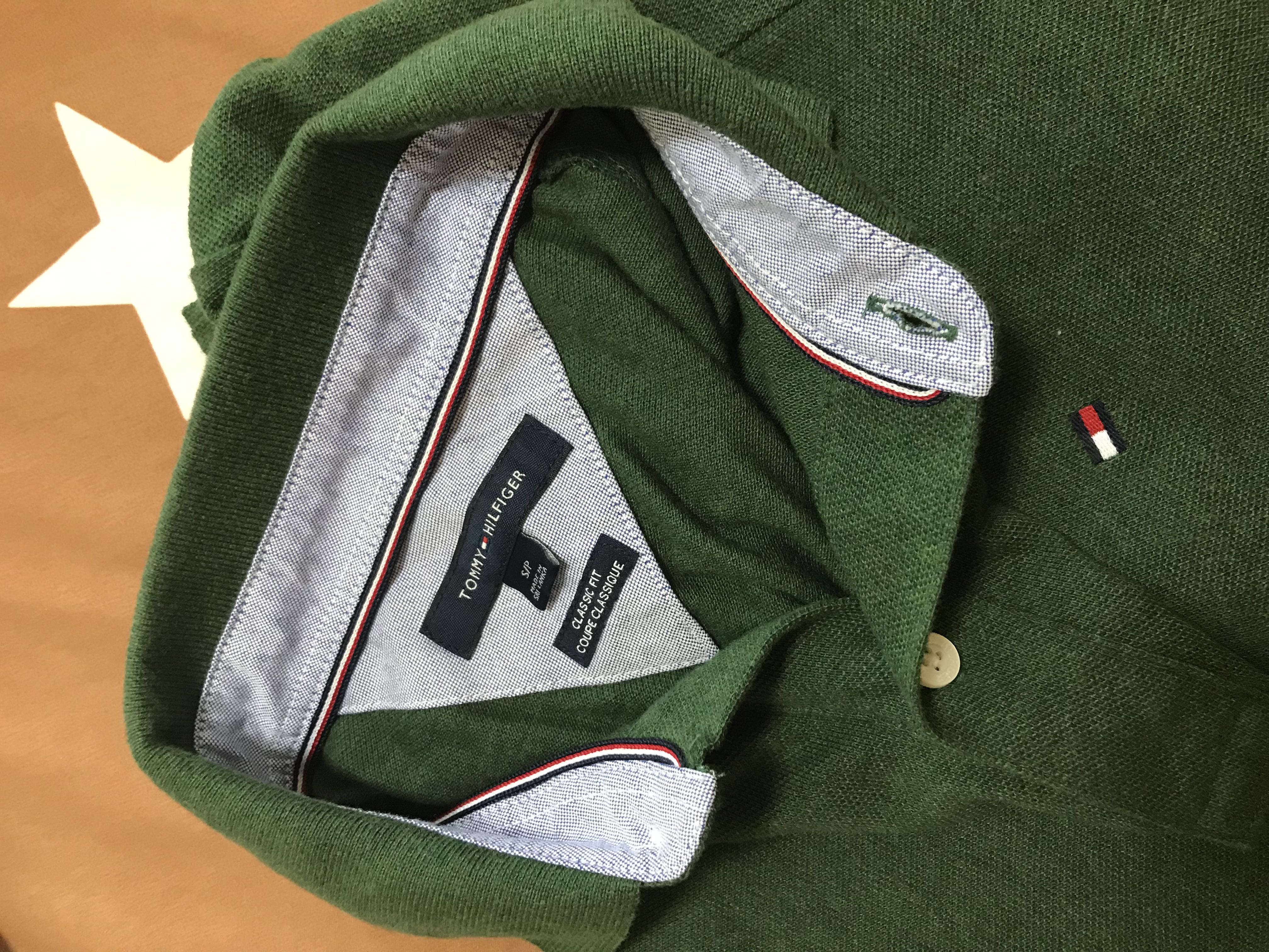 green tommy hilfiger polo shirt