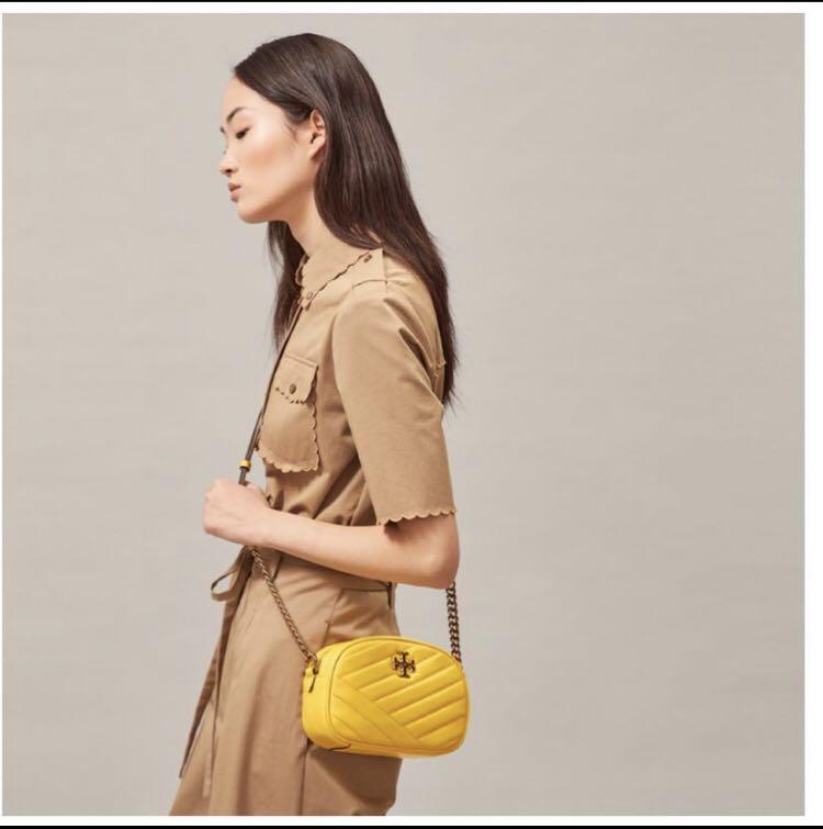 Tory Burch Kira Chevron Small Camera Bag in Limone