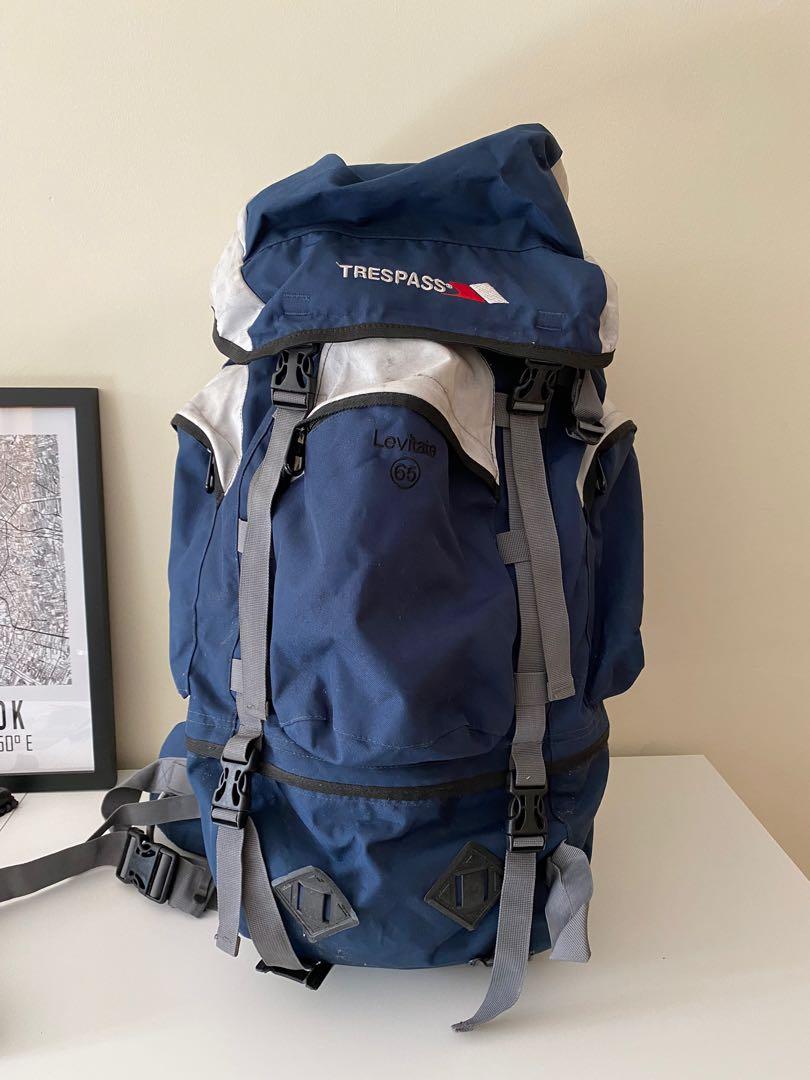 Trespass Levitate X Rucksack Navy 65 Litre hiking backpack