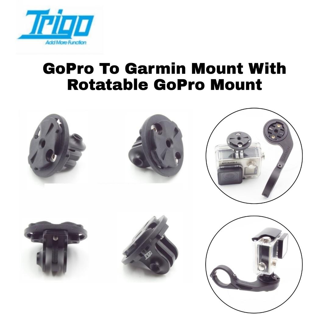 Trigo GoPro To Garmin Mount With Rotatable GoPro Mount Sports