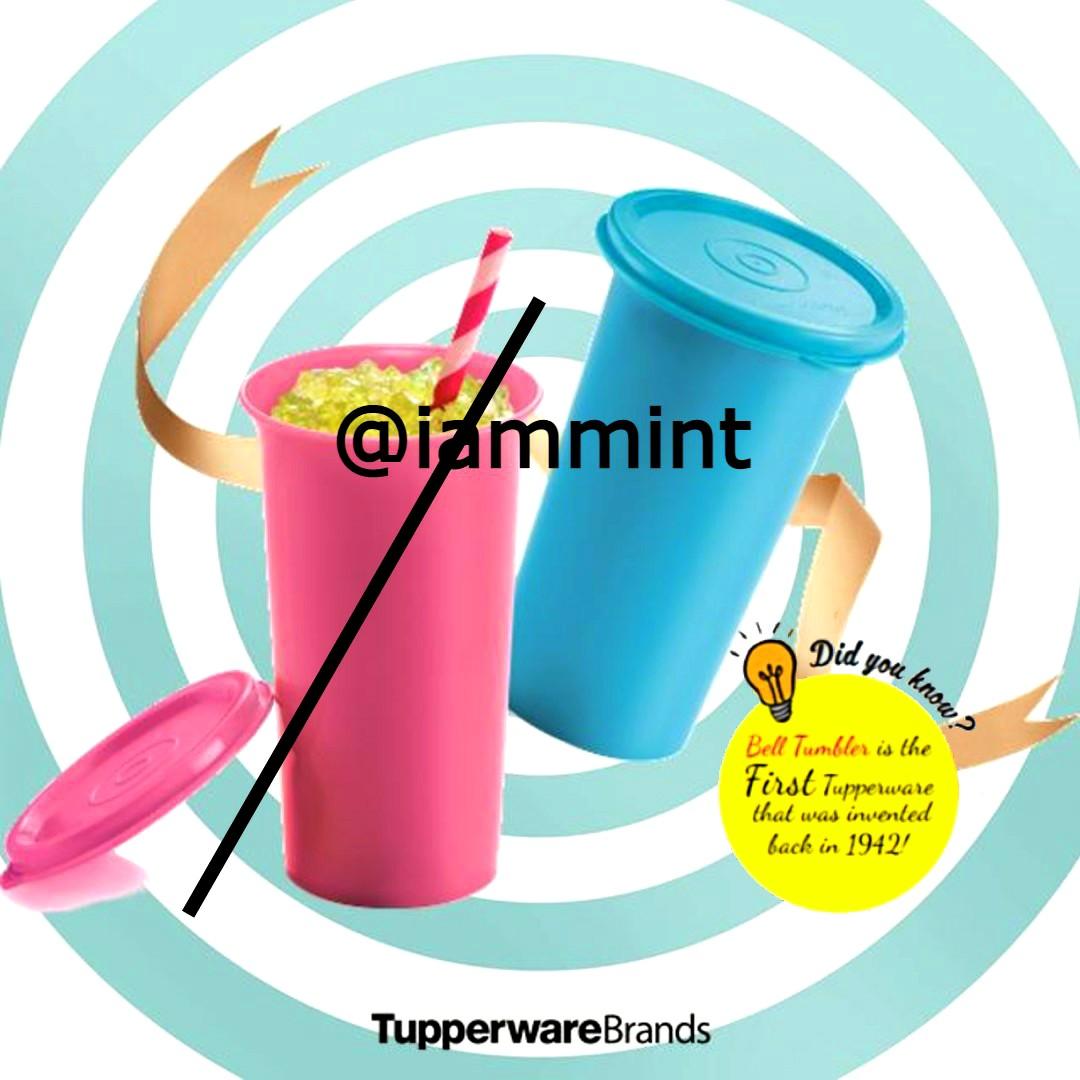 3 Colorful Kids Sippy Cups TUPPERWARE BELL TUMBLERS w/ LIDS