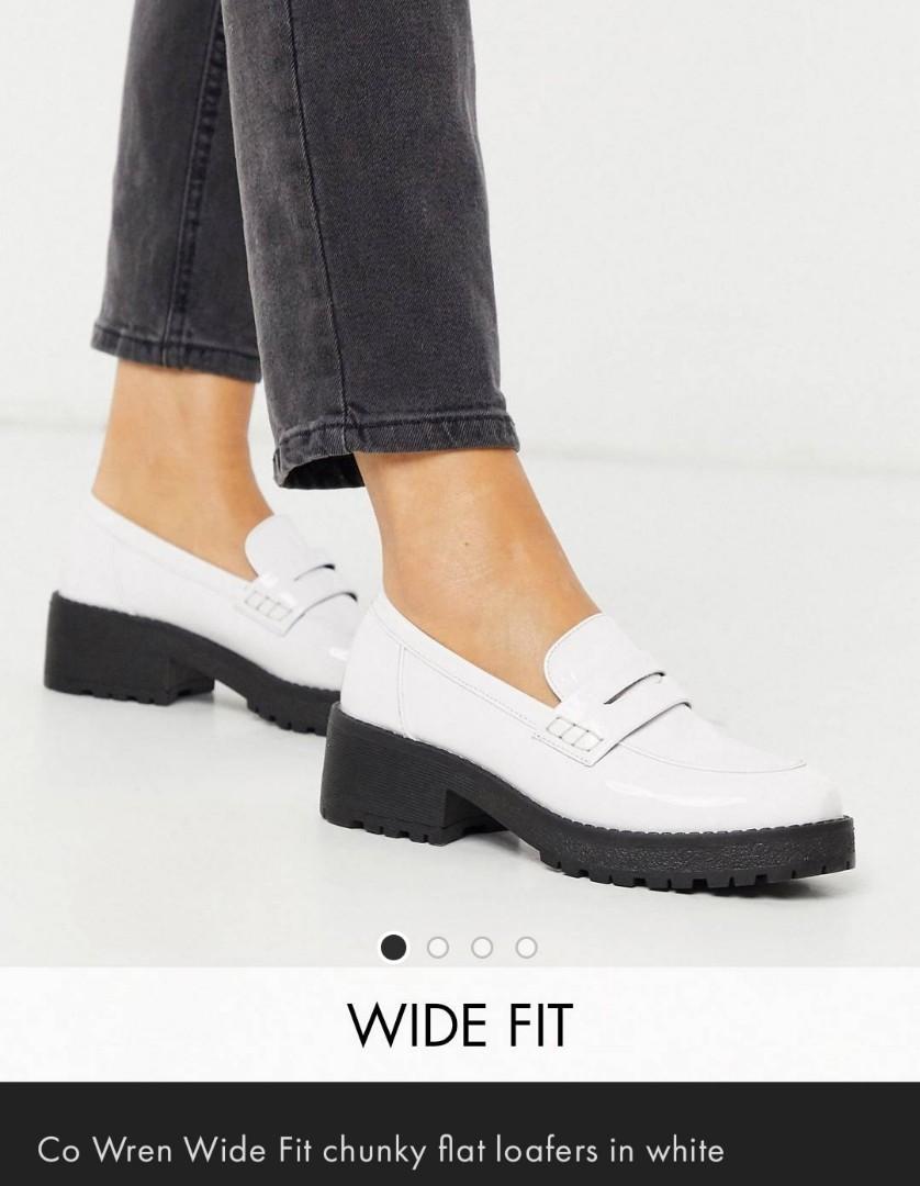 Chunky wide sales fit loafers