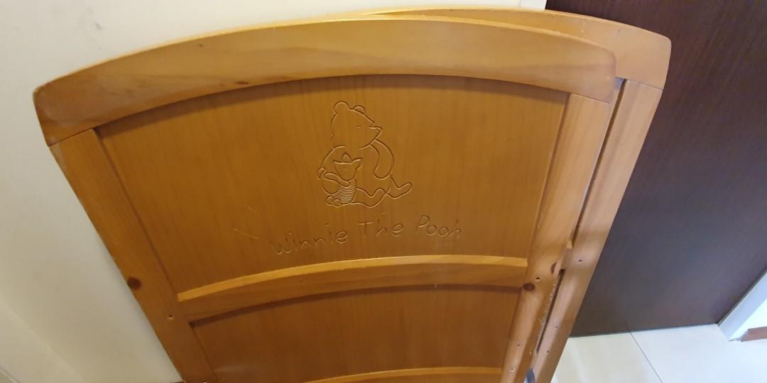 Used winnie the pooh baby cot, Babies Kids, Baby Nursery Kids