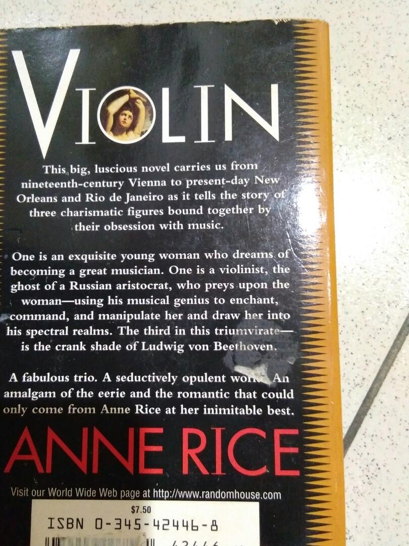 FasterLhor Violin by Anne Rice, Hobbies & Toys, Books & Magazines