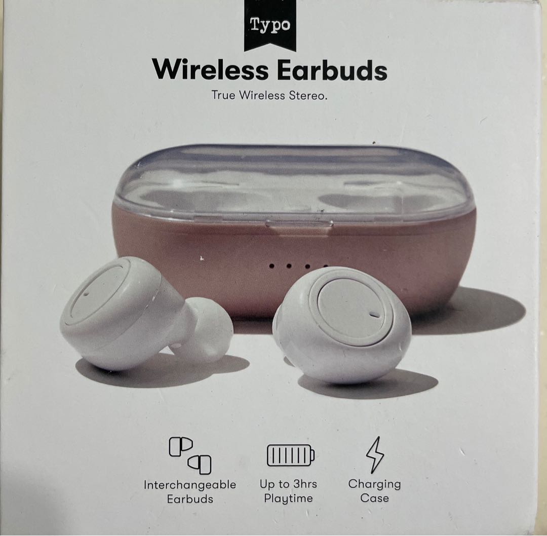 Wireless shop earbuds typo