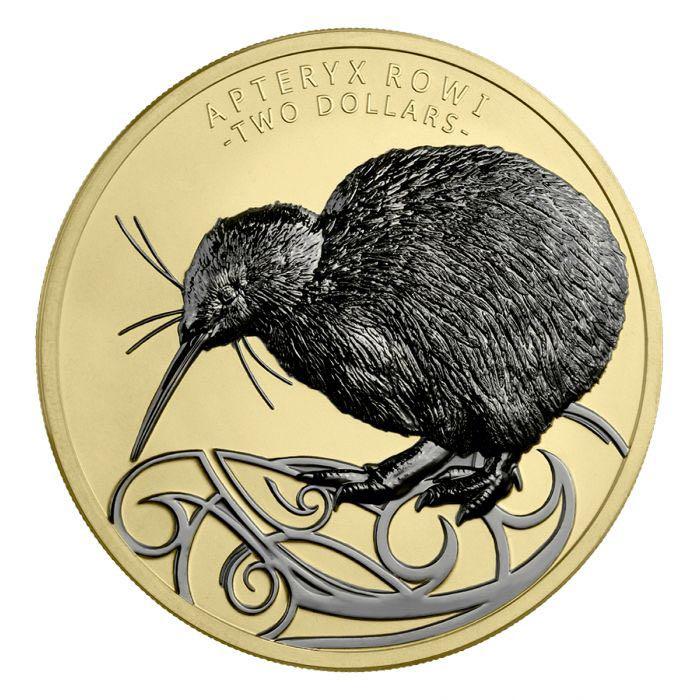 2020 紐西蘭奇異鳥 999高浮雕鍍釕金精鑄銀幣2盎司 2020 2 Oz Nee Zealand Rowi 999 Silver High Relief Proof Coin 盒證全齊 W Box Coa 興趣及遊戲