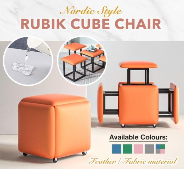 5 in 1 Chair Nordic Style Space Saving Rubik Cube Chair Multi