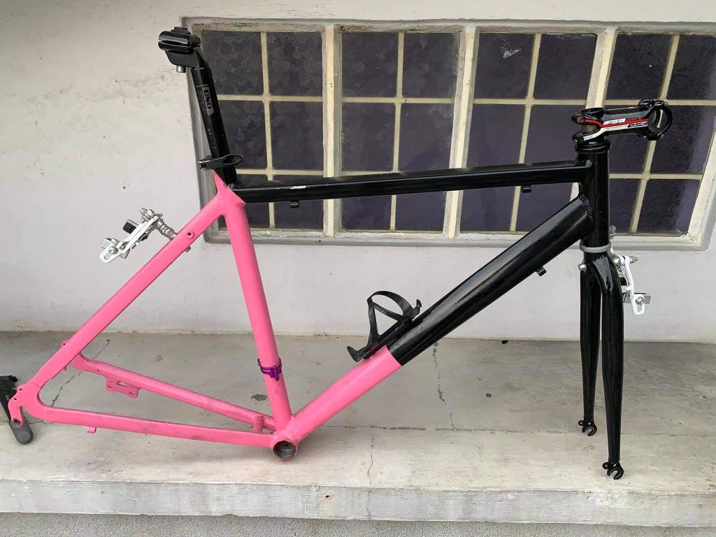 Alloy road bike hotsell frameset