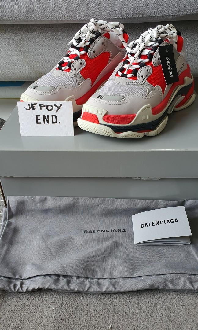 Red and grey balenciaga on sale