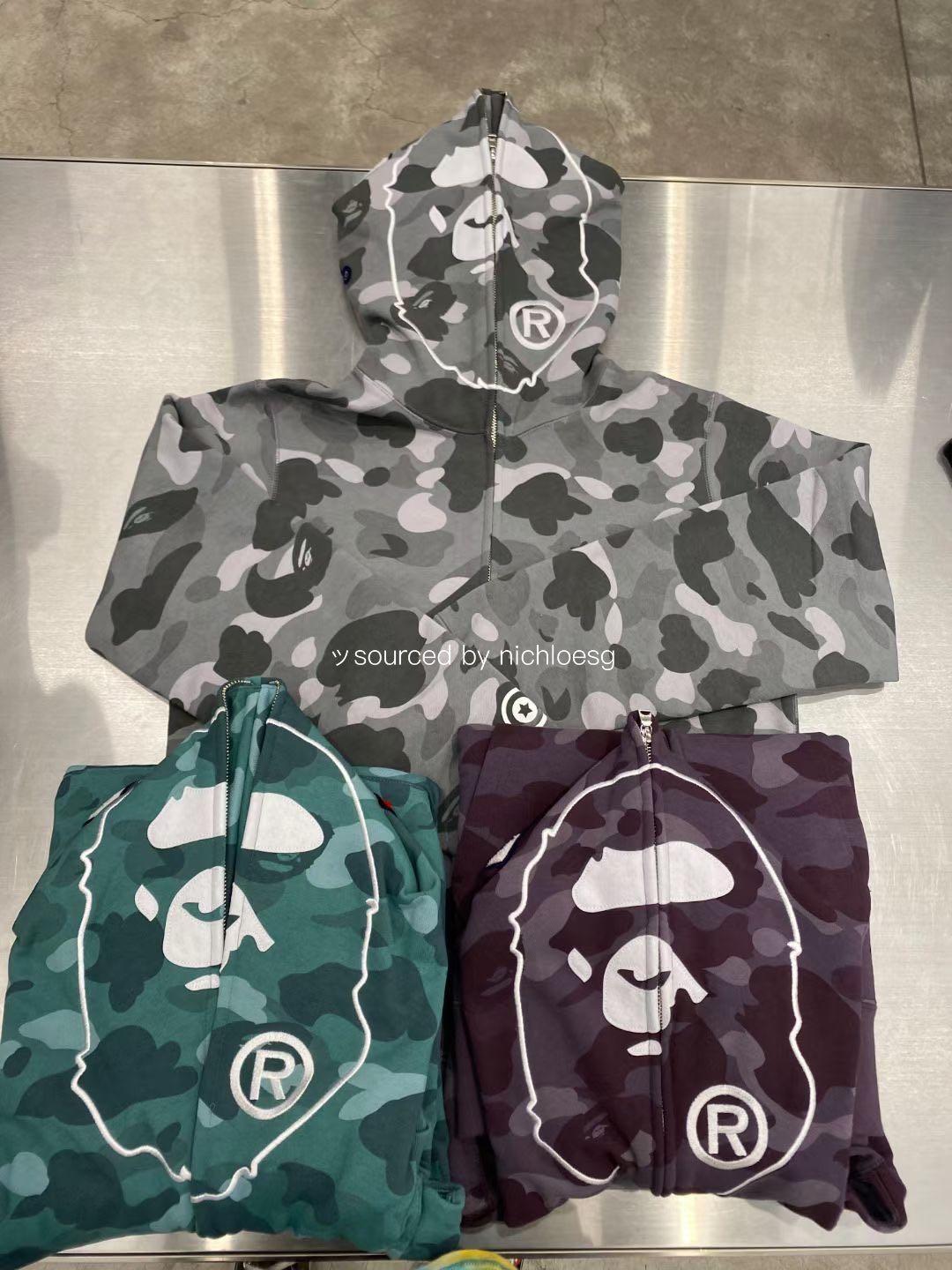 bape camo zip hoodie