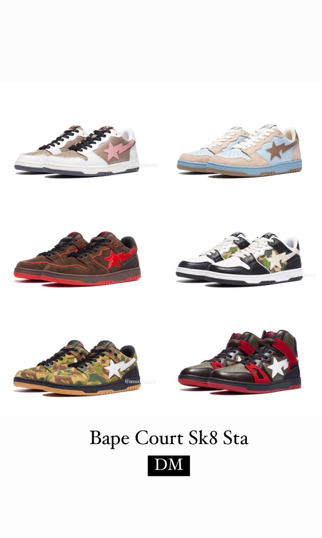 Bape Court Sk8 Sta Men #39 s Fashion Footwear Sneakers on Carousell