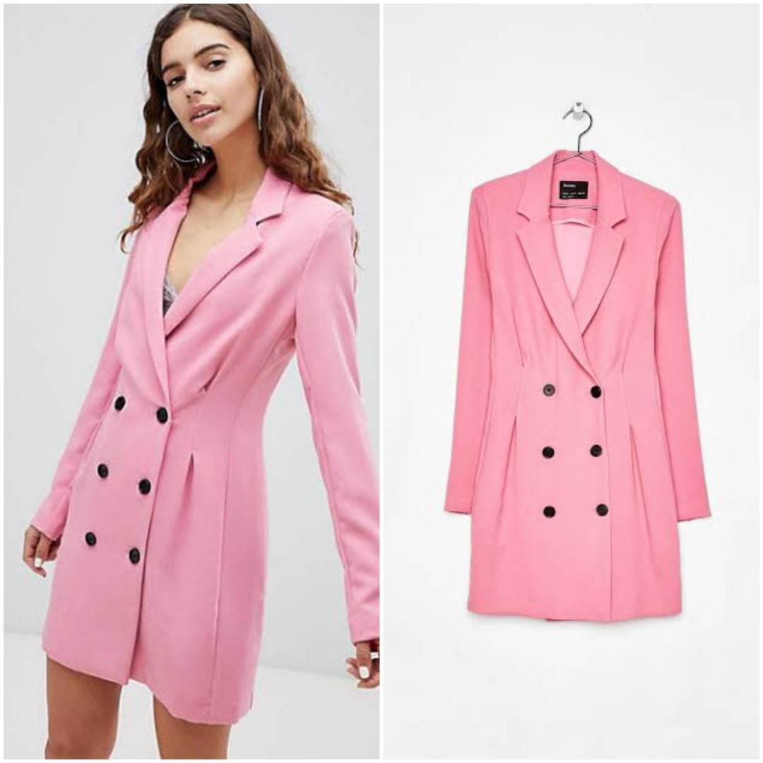 Bershka pink blazer dress discount