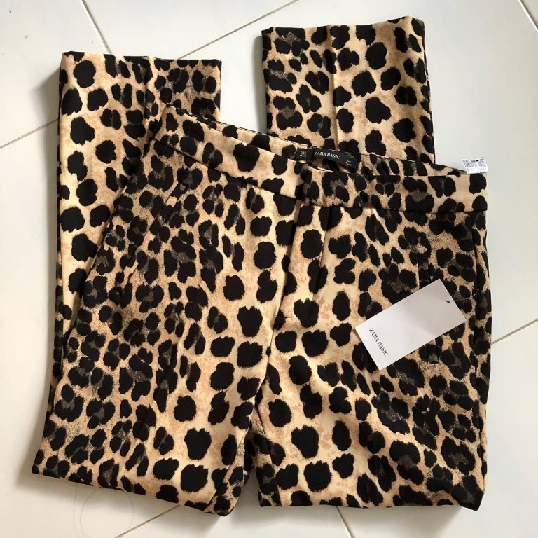 Zara leopard trousers clearance