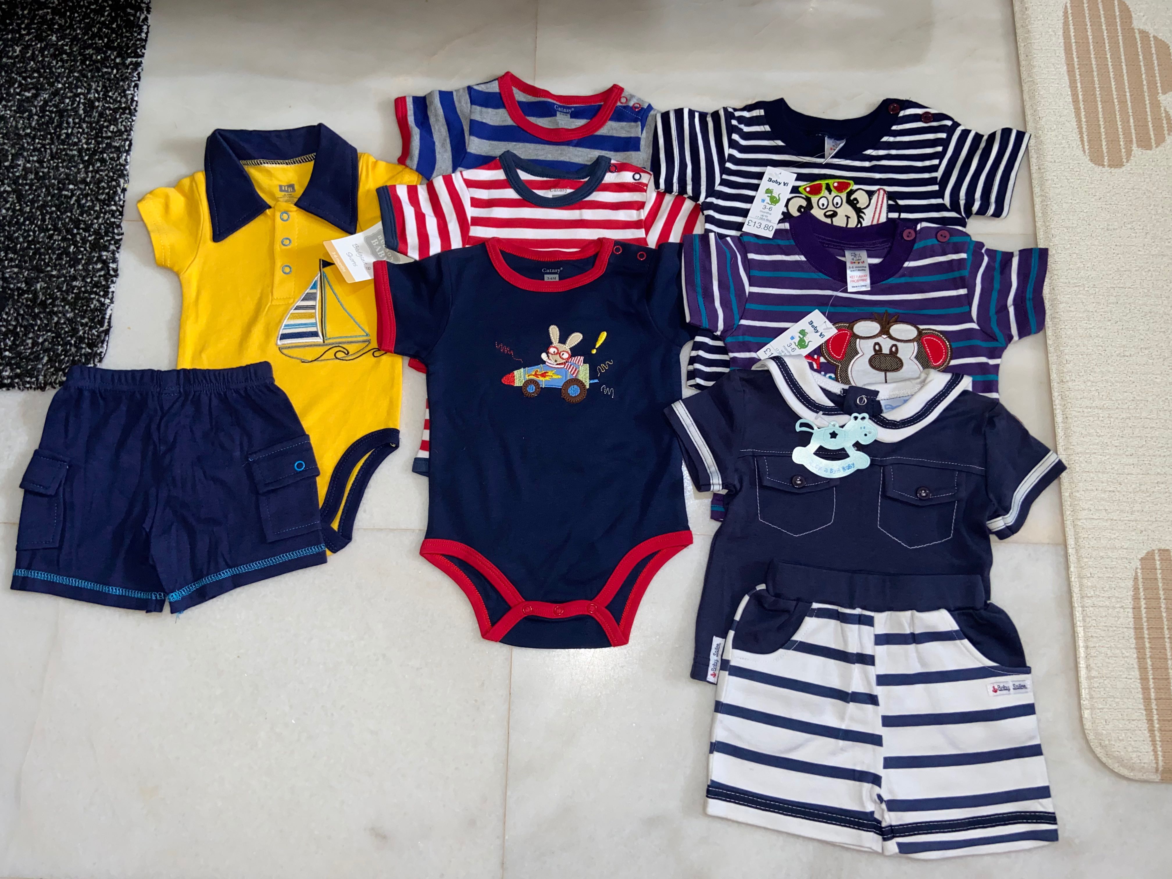 Bundle NEW baby boy clothes rompers tops sets, Babies & Kids, Babies