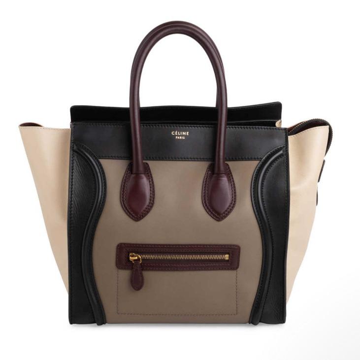 Celine tricolor top mini luggage