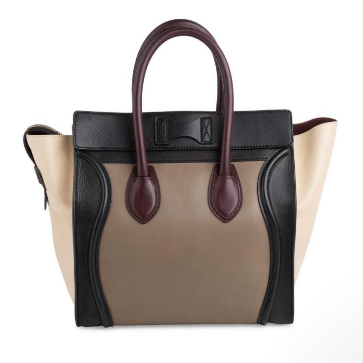 Celine Tricolor Mini Luggage Tote Women s Fashion Bags Wallets Tote Bags on Carousell