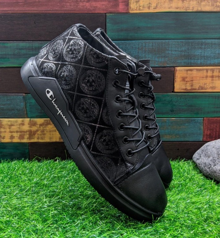 Champion high top Rostory Child Black shoes size 42.5 Fesyen Pria