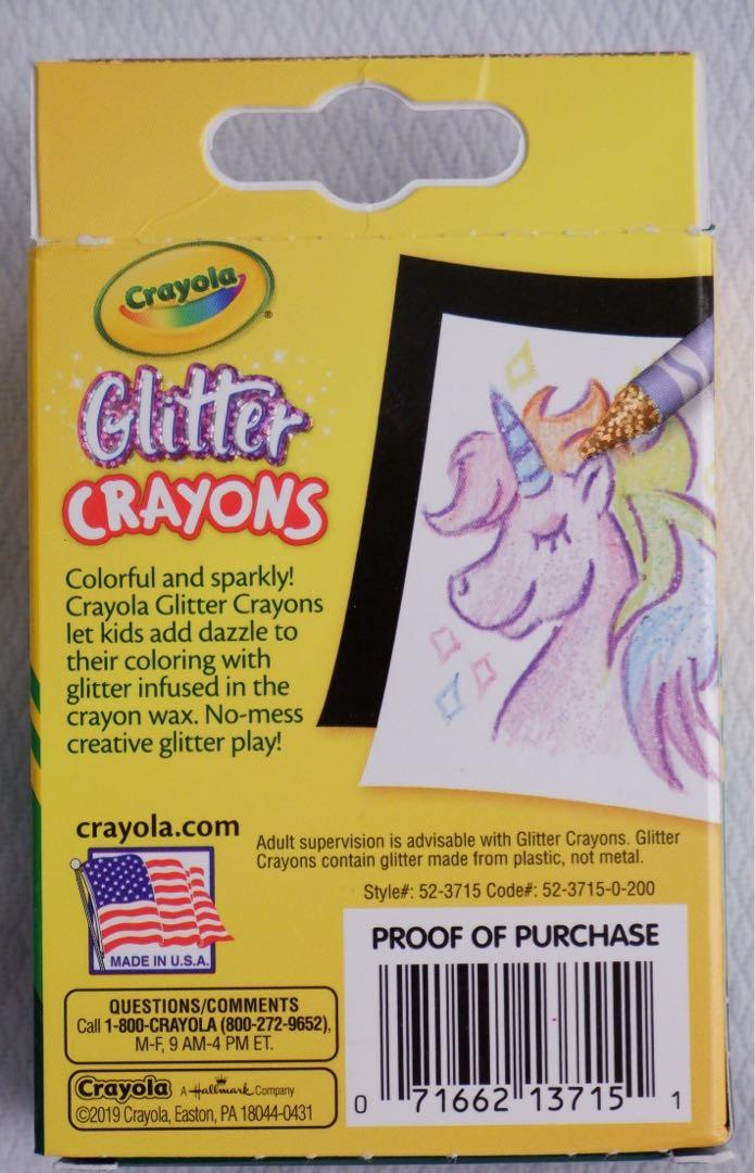 Crayola Glitter Crayons, 24 count (Category: Craft Supplies & Tools) located in Muntinlupa City. Submitted by paye18 (Listing ID 1100513156, Image 3). Description: - authentic Crayola crayons - bought in the US.