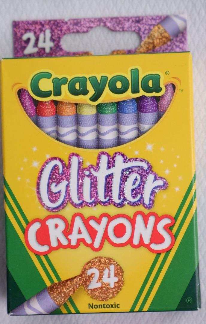 Crayola Glitter Crayons, 24 count (Category: Craft Supplies & Tools) located in Muntinlupa City. Submitted by paye18 (Listing ID 1100513156, Image 1). Description: - authentic Crayola crayons - bought in the US.